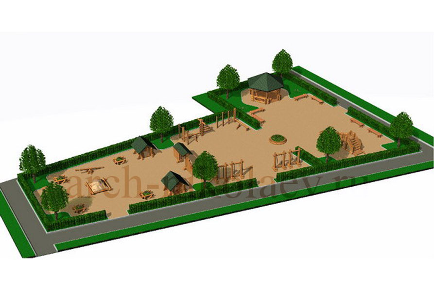 проектирование домов и коттеджей - детская площадка