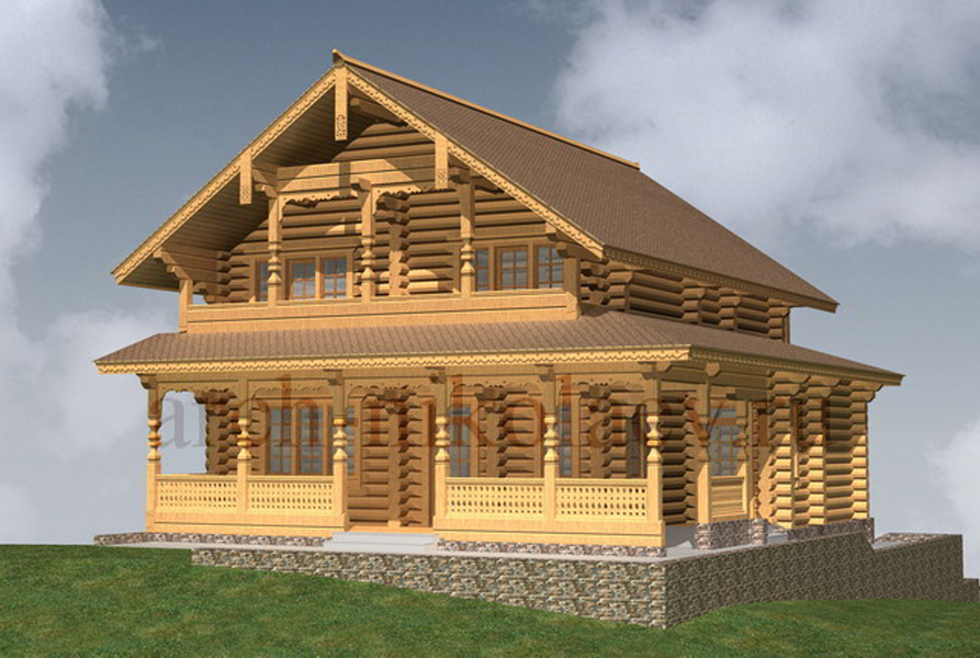 элитный деревянный дом Альпина