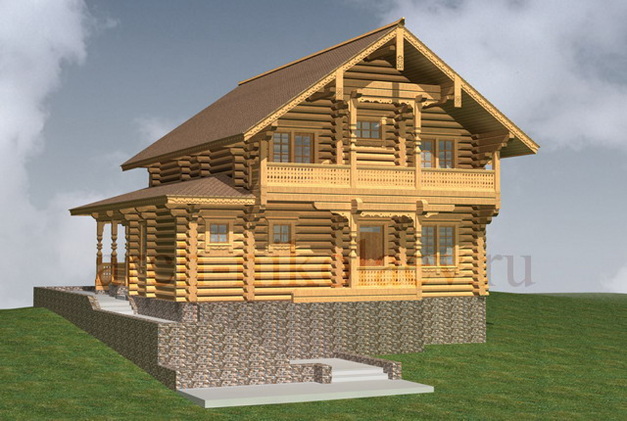 элитный деревянный дом Альпина